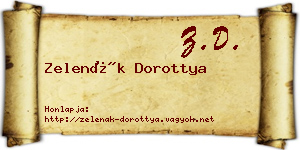 Zelenák Dorottya névjegykártya