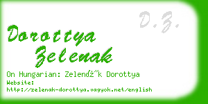 dorottya zelenak business card